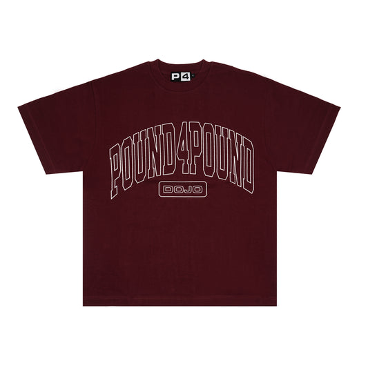 Maroon Pound4Pound Heavyweight Varsity Tee