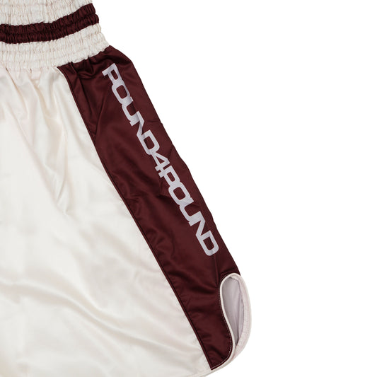 P4P Boxing Shorts Maroon White