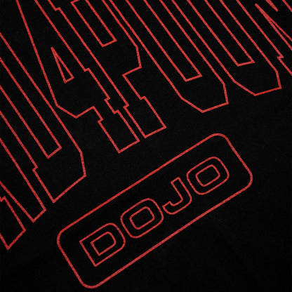 Black and Red Pound4Pound Heavyweight Varsity Tee