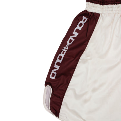 P4P Boxing Shorts Maroon White