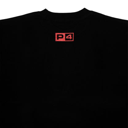 Black and Red Pound4Pound Heavyweight Varsity Tee