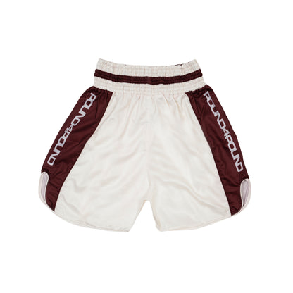 P4P Boxing Shorts Maroon White