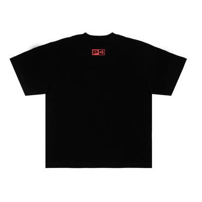 Black and Red Pound4Pound Heavyweight Varsity Tee